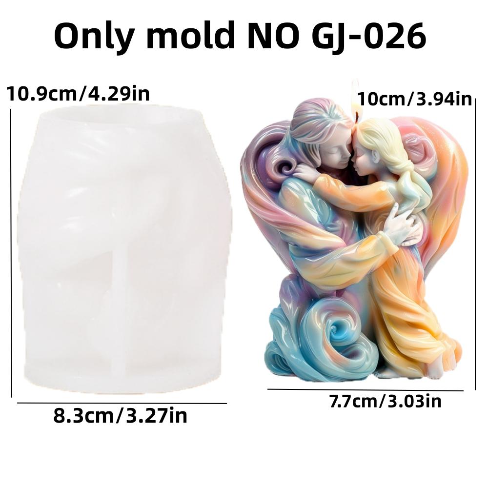 3D Дева Мария Богиня Обнимающая Мальчика Силиконовая Форма Подарок на День Матери День Благодарения Сердце Ангел Бетон Цемент Гипс Формы