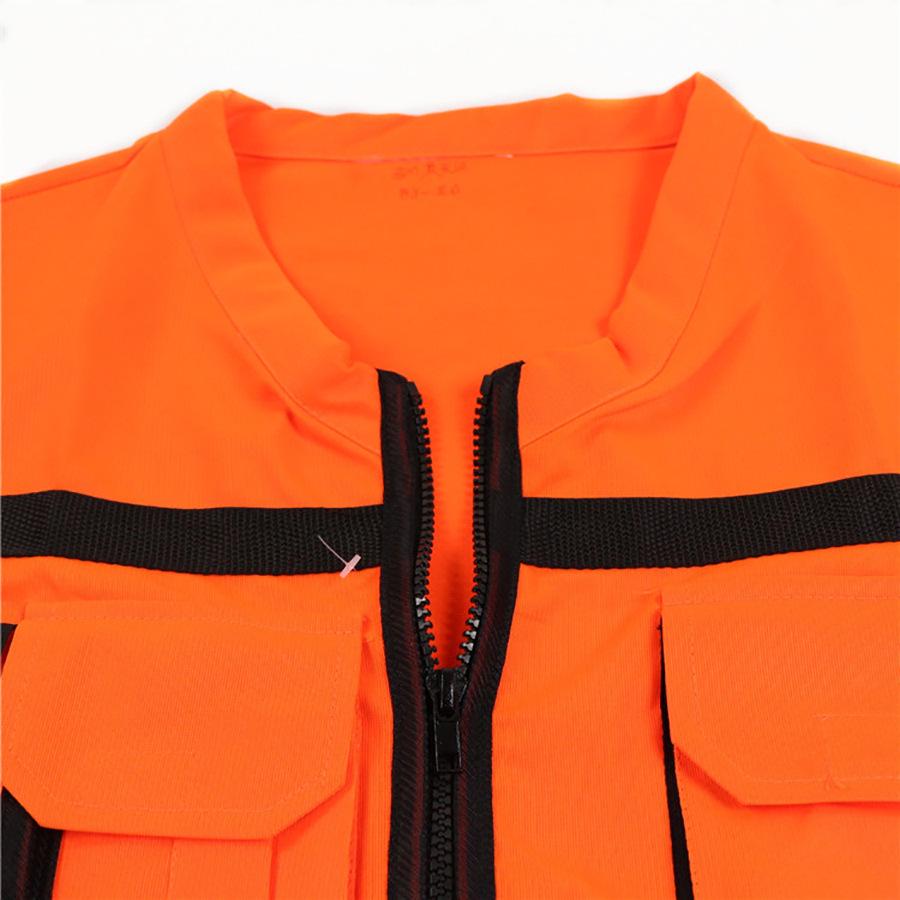 Color-block Reflective Safety Vest for Construction, Cycling, and Sanitation Workers