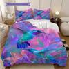 Hummingbird Pattern Bedding Quilt Set Quilt Cover Pillowcase Home Decoration Birthday Gift (1 * duvet cover + 2 * pillowcase, without core)