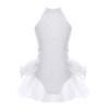 Kids Girls Ballet Jazz Dance Performance Ballerina Costume Sleeveless Fancy Skating Leotard Tulle Skirted Gymnastics Unitard