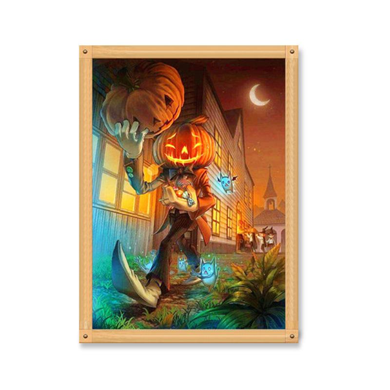 5D алмазная живопись полный алмаз Diy круглый алмаз Хэллоуин животное ручная работа Алмазная вышивка мозаика украшение дома подарок