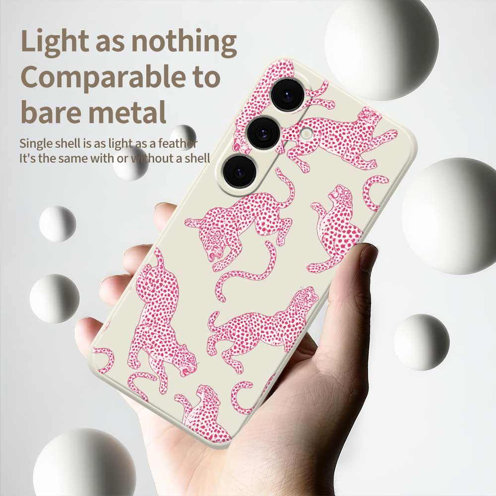 For Samsung Galaxy S25 FE Case Leopards Pattern Printing Straight Edge TPU Phone Back Cover