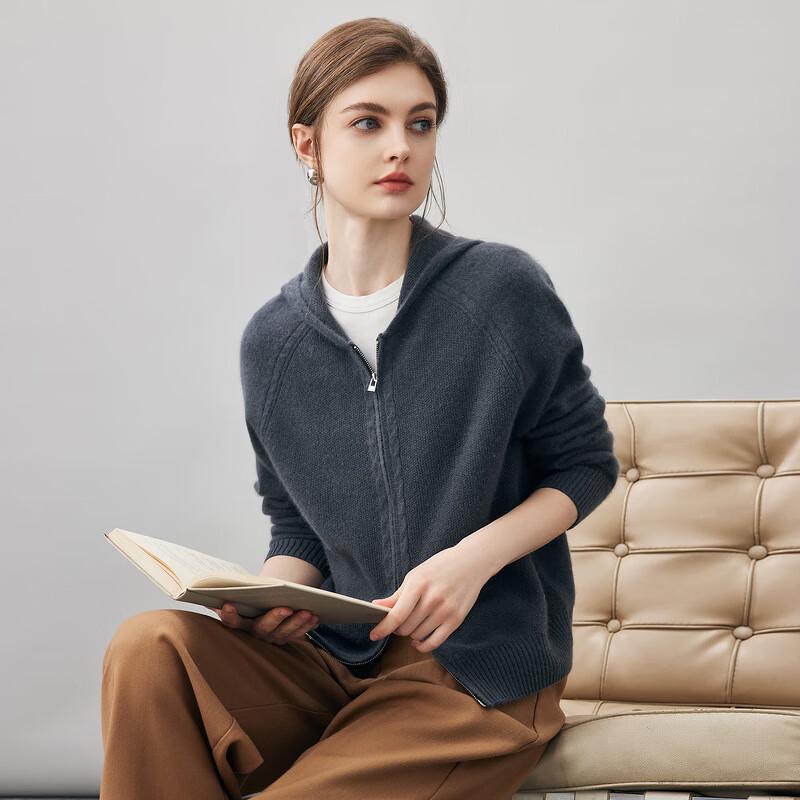 Женский кашемировый кардиган с капюшоном Kemengboka 2025 AW