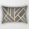 Pillowcase Geometric Printed Polyester Rectangle Cushion Pillow Cover for Home