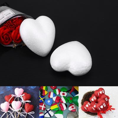 5 шт. Белые пенопластовые шары-сердца 8,5 см Сердца для поделок DIY для свадебного декора Дня святого Валентина Детского душа Цветочных композиций