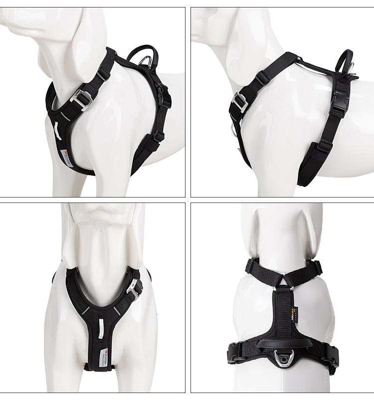 Регулируемая Взрывозащищенная на Шлейке для Собаки Питомца Приключения на Открытом Воздухе Светоотражающий Собачий Намордник Защитный Нейлоновый Жилет Шлейка для Выгула Собаки