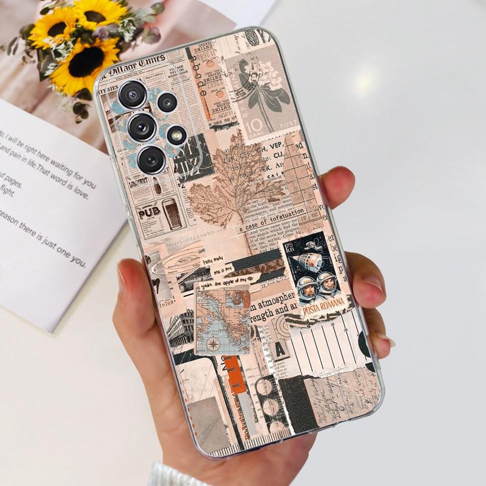 Стильный мягкий силиконовый чехол для Samsung Galaxy A33 A53 A73 5G Прозрачная задняя крышка из ТПУ для Samsung A73 A53 A33 A336B A53B A736B