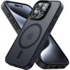 Черный матовый чехол для iPhone 16 Pro Max 15 Plus 14 13 Mini 12 11 Magsafe Mag Safe Магнитный чехол Аксессуары для телефонов
