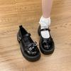 Fashion “Sweet Japanese - Style” Patent - Leather Mary Janes, Bow & Buckle - Decorated Chunky Heels, Ideal for Daily & JK Outfits