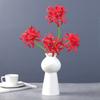 2Pcs Artificial Red Spider Lily Realistic Fake Silk Flower Wedding Home Office Table Centerpiece Faux Floral Branch Flower Arrangement Decoration
