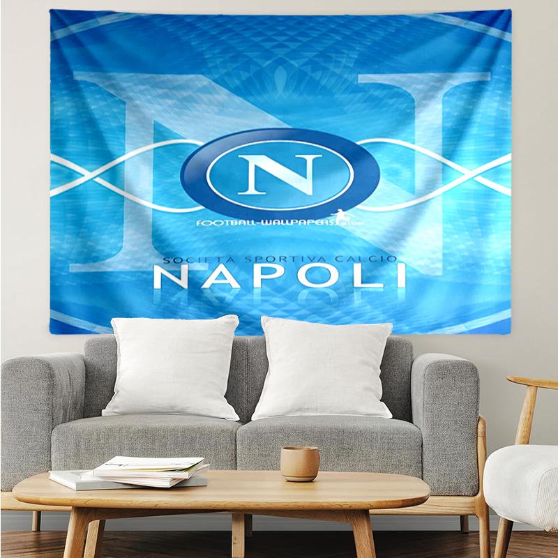 NAPOLI LOGO Tapestry for Bedroom Aesthetic Classroom Tapestries Wall Hanging for Living Room Dorm Office,Ideal Creative Gift
