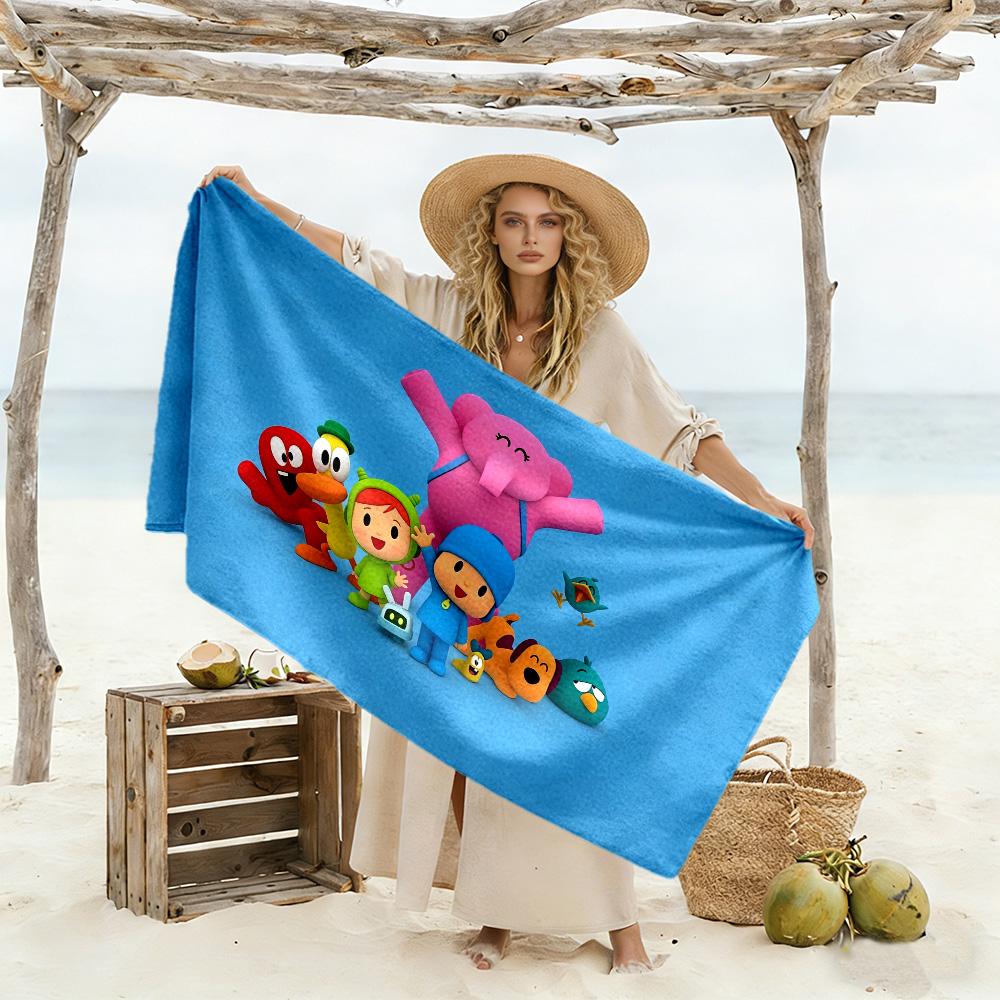 Pocoyo Beach Towel High Absorbency & Quick-Dry Comfortable Lightweight Suitable for Sports, Travel, Swimming, Yoga, Bathroom, Beach, And Pool