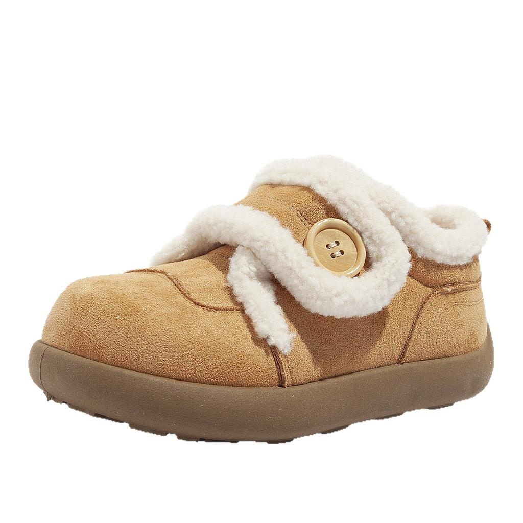 Velcro-strap Stylish Fleece-lined Women's Shoes Warm Winter Cotton Shoes