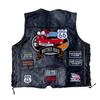 Speed And Passion Motorcycle Vest+embroidered Badge Leather Men's Vest+cool Riding Vest+style