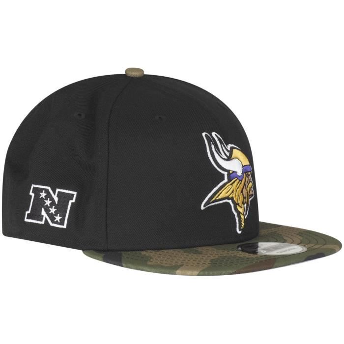 Casquette 9FIFTY - New Era - Minnesota Vikings - Noir camo - Taille unique - Automne/Hiver