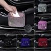Автомобильная мусорка со стразами - Подвесной контейнер для хранения в салоне с откидной крышкой