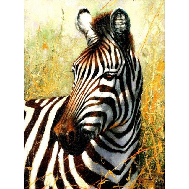 5D DIY алмазная живопись Зебра полная квадратная круглая дрель вышивка крестиком животное Алмазная вышивка распродажа мозаичный комплект ремесел домашний декор
