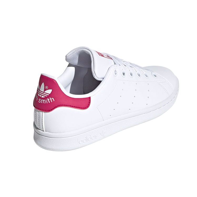 adidas Stan Smith J White Bold Pink Детские кроссовки Cloud-White FX7522