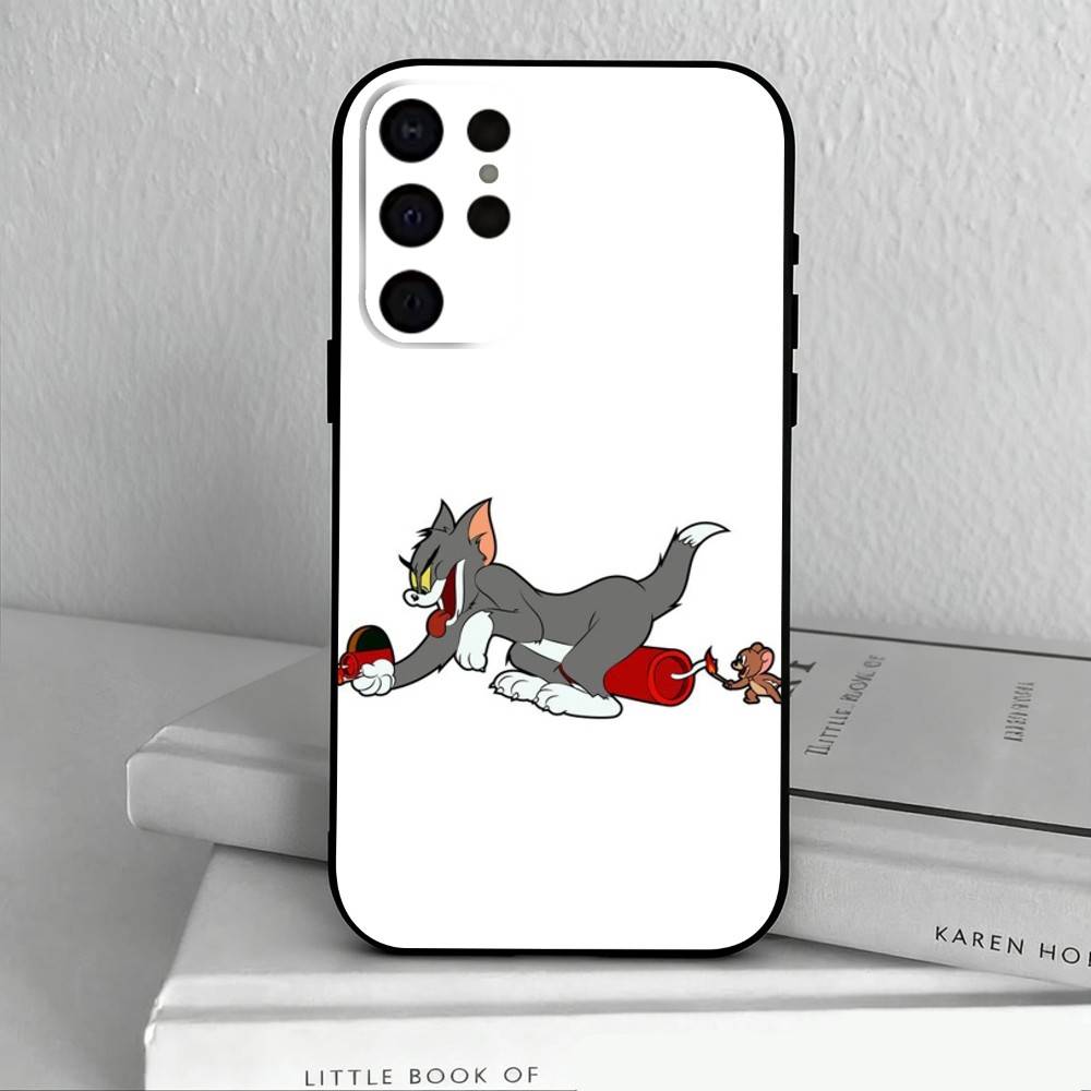 F-Funny TomS Cartoon J-JerryS Phone Case For Samsung S25,S24,S21,S22,S23,S30,Ultra,S20,Plus,Others Soft Black Cover