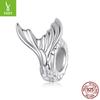 Human Fishtail Silicone Bead Spacer S925 Sterling Silver Beaded Diy Jewelry Beads Cross-Border
