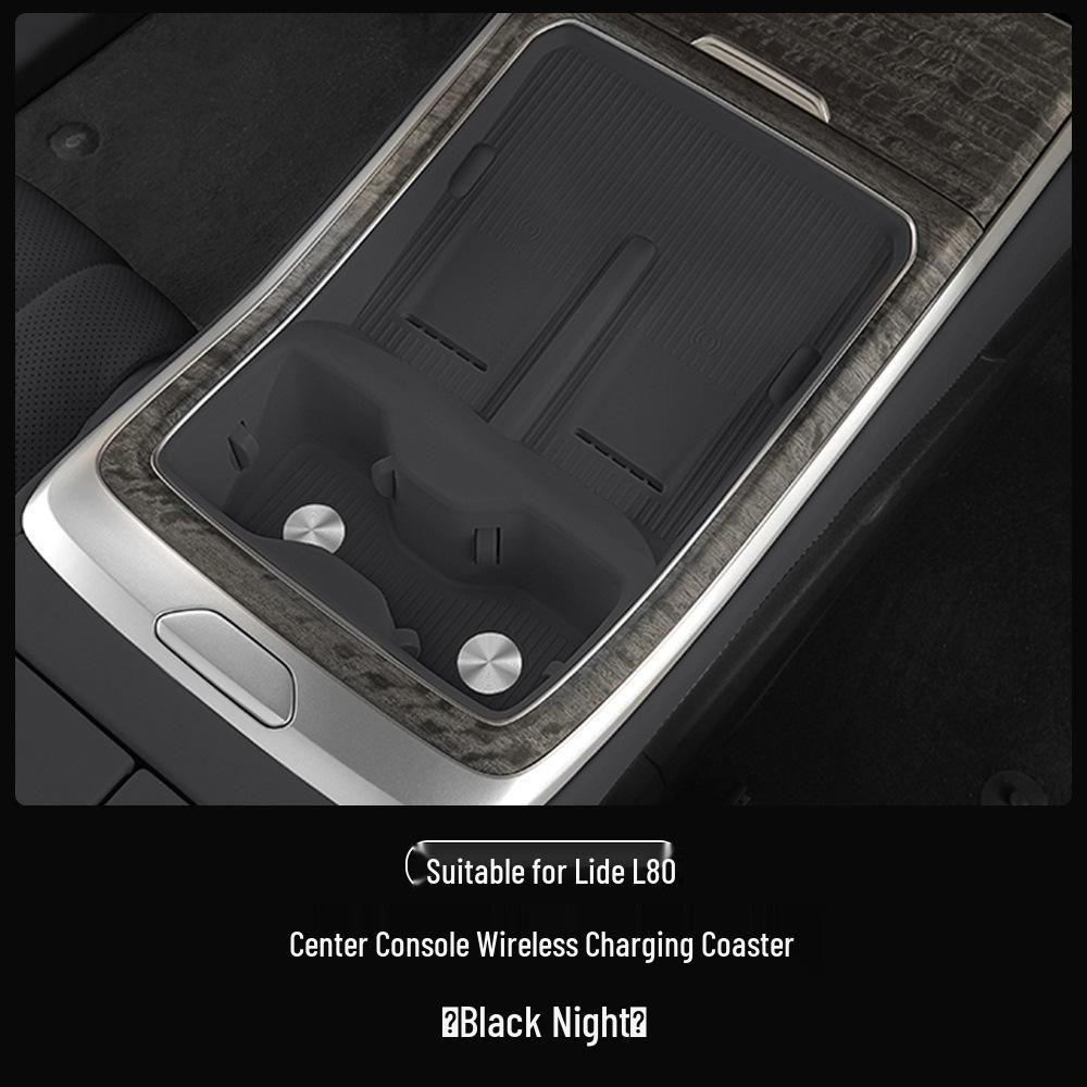 Lide L80 Беспроводная зарядка Силиконовая подставка Держатель для стакана для салона автомобиля