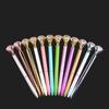 1Pcs New Metal Ball Pen Crystal Pen Kids Gift for Writing Tool With Large Diamond Fashion Stationery School Office Supplies