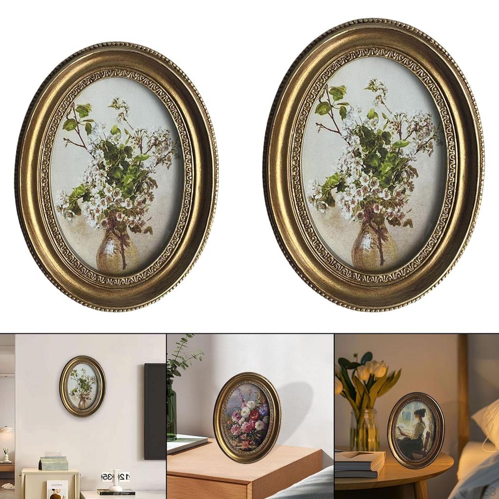 Ornate Picture Frame Hanging or Standing Gift Antique Design Resin Photo Holder for