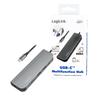 Hub USB-C 3.0 6in1 LogiLink hdmi 4K/30Hz PD SD card reader microSD 60W 4K