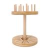 Sewing Thread Rack Round Bamboo Detachable Spool Thread Holder Rack for Home Textiles Hand Weaving