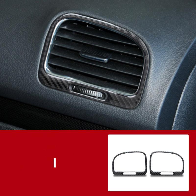 Carbon Fiber Car Interior Decoration Stickers Car Styling For Volkswagen VW Golf 6 Center Console Cover Trim Inner
