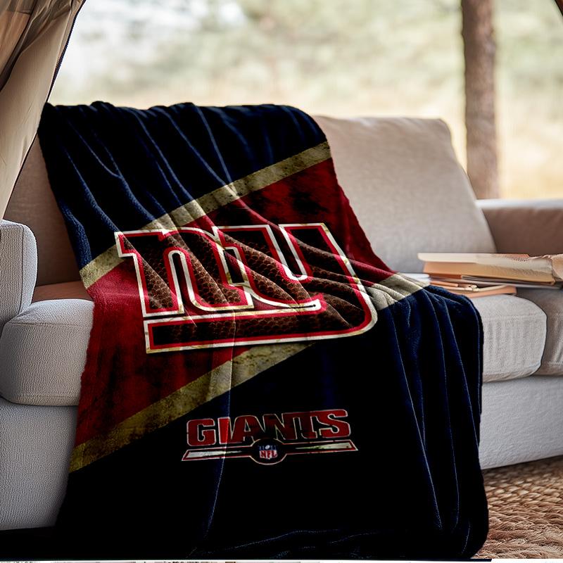 New York Giants Logo Blanket Outdoor Flannel Blanket for Camping, Hiking, Garden Parties, Picnic Essentials,gift for family and friends