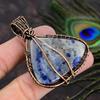 Содалит Ручная работа Медная проволока Обертка Ювелирная подвеска 2.44 D5M98