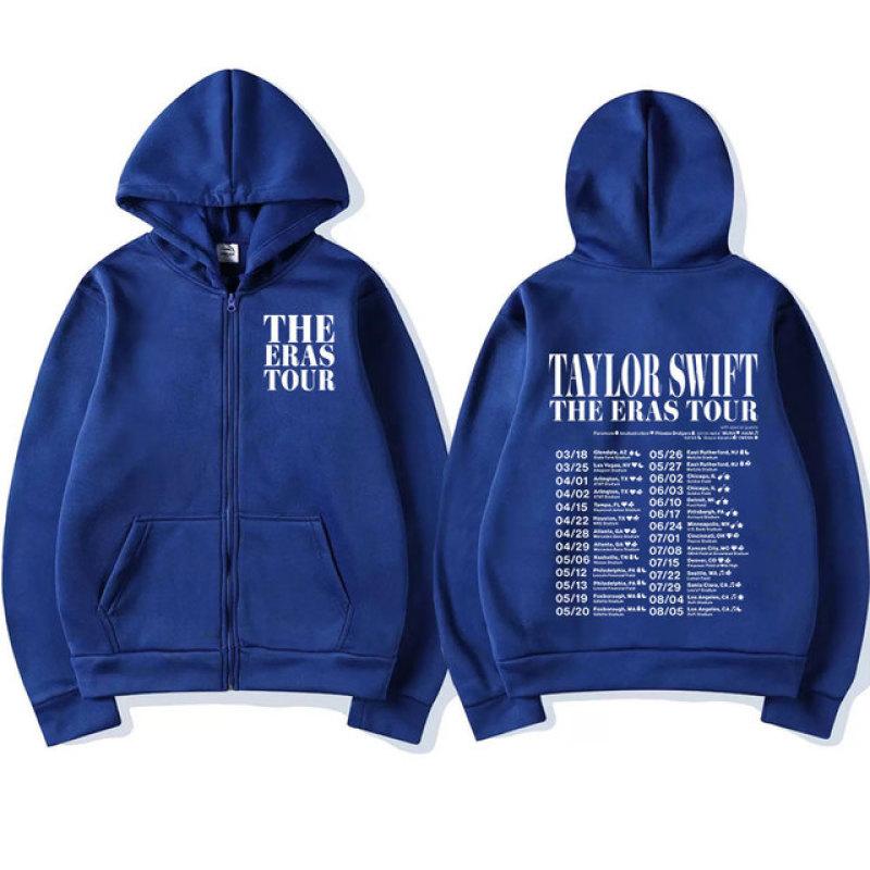 Худи на молнии Taylor Tour 2023 Eras The World Tour Женское Эстетичное Худи на молнии Модное Оверсайз Худи Пальто Harajuku