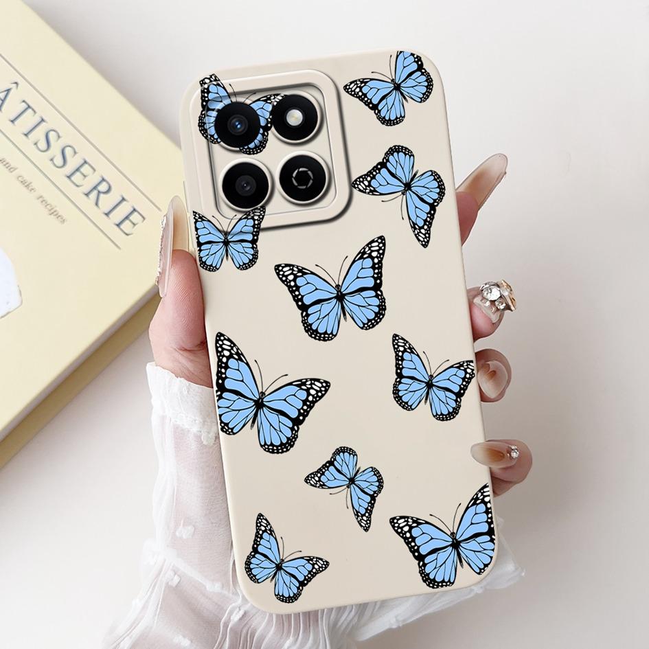 For Honor X7c 4G Case ALT-LX2 Shockproof Cover Sweet Girls Love Heart Soft Liquid Silicone Phone Cases For Honor 200 Smart Coque