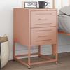 VidaXL Pink Bedside Table 36x39x60.5 Cm Steel, Cabinet, Side Cabinet, Phone Stand, Bedside Table, Furniture 846460