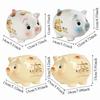 Ceramic Piggy Money Bank Good Luck Golden Beans Container Pig Coins Saving Box  Home Decor
