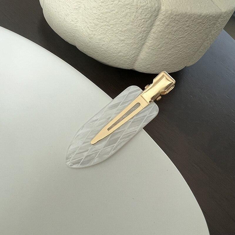 2/3/4/6 шт. ацетатные заколки для волос в Корейском стиле, золотисто-белые блестящие заколки для волос, головные уборы для девочек и женщин, аксессуары для волос