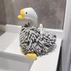 1pc Adorable Duck Shaped Polyester Chenille Kitchen Bathroom Towel Soft, Absorbent, Wall Mountable with Yellow Beak Feet, Ideal for Pets Home Decor,