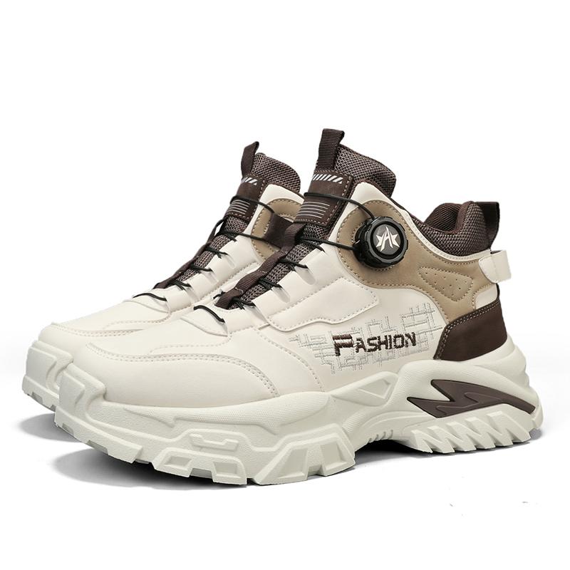 Мужская уличная обувь с вращающейся пряжкой, модная повседневная спортивная обувь, всесезонная, с мягкой подошвой, нескользящая, кроссовки для бега на открытом воздухе, кроссовки для студентов