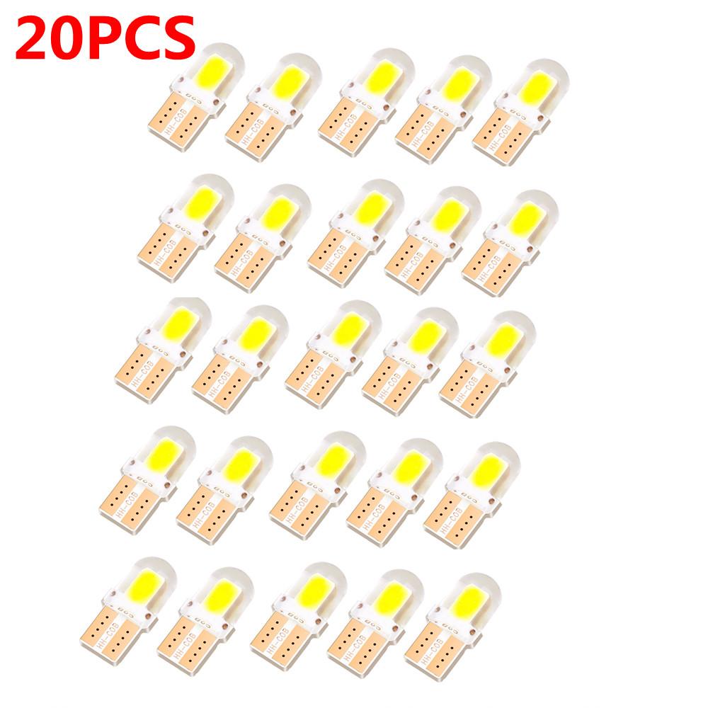 2/10/20 шт. 4 чипа COB свет автомобильный светодиодный W5W T10 194 168 W5W 4SMD для парковочной лампы клин габаритный фонарь силикагель автомобильный номерной фонарь