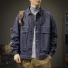 Американский модный бренд, основная цветная джинсовая куртка, мужская, свободная, большого размера, ретро, стираная, серия, яркая линия, инструментальная куртка, верхняя часть