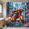 1 шт. Официально лицензированная шторка для душа Marvel Железный Человек - Шторка для ванны с принтом Железный Человек, Подходит для ванной комнаты De