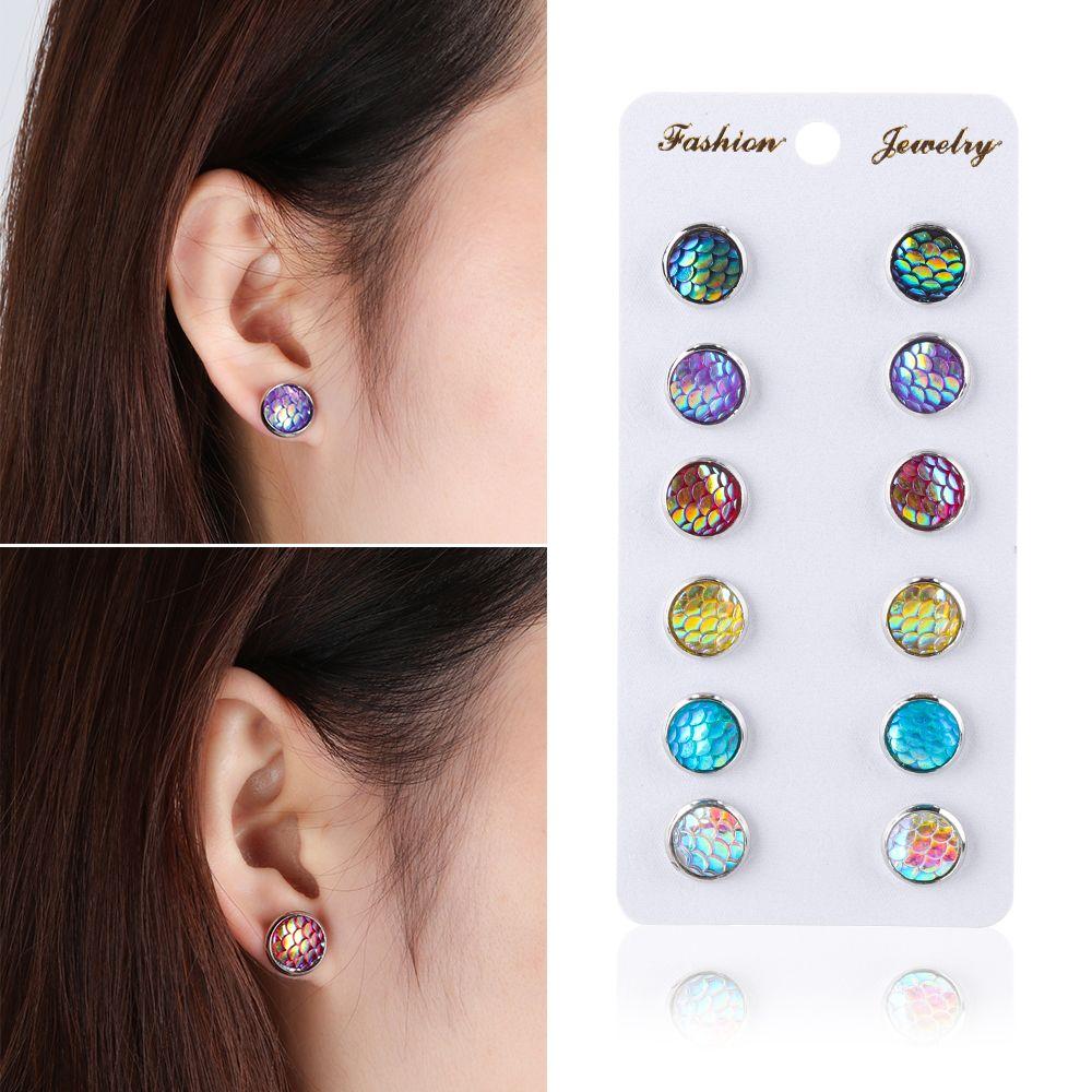 Fashion Natural Stone Crystal Amethyst Horse Eye Ear Stud Quartz Ear Stud Durzy Earrings Amber Opal