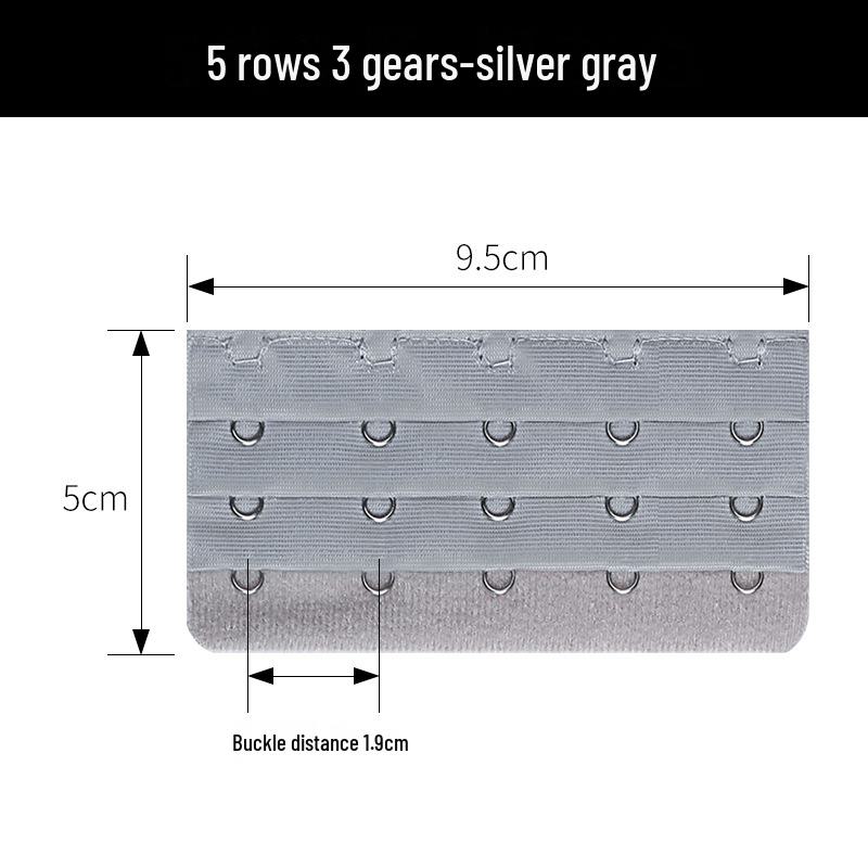 5-Row Bra Extension with 3 Hooks - Bra Strap Extension for Comfortable Fit and Growth, Underwear Accessory