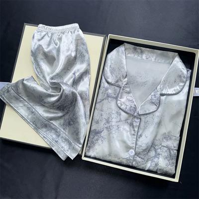 2 предмета пижамы с принтом из искусственного шелка и атласа, пижамы, модная повседневная пижама, женские шорты, пижамный комплект, наряды с рисунком тушью