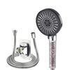 Ручная душевая лейка для ванной с 5-ступенчатой регулировкой, фильтром-бустером, отрицательными ионами, смягчающая жесткую воду, душевой набор