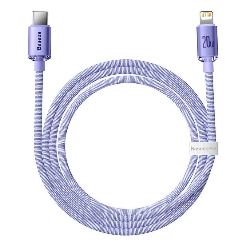 Kabel Usb-C Do Lightning Baseus Crystal Shine, 20W, Pd, 1.2M (Fioletowy)