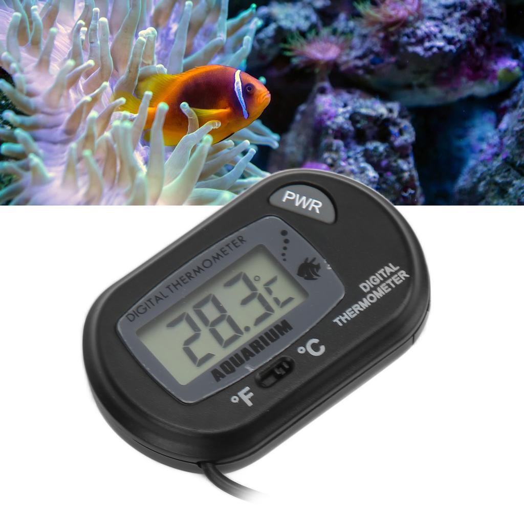 ЖК-цифровой аквариумный термометр измеритель температуры воды в аквариуме проводной контроллер черный