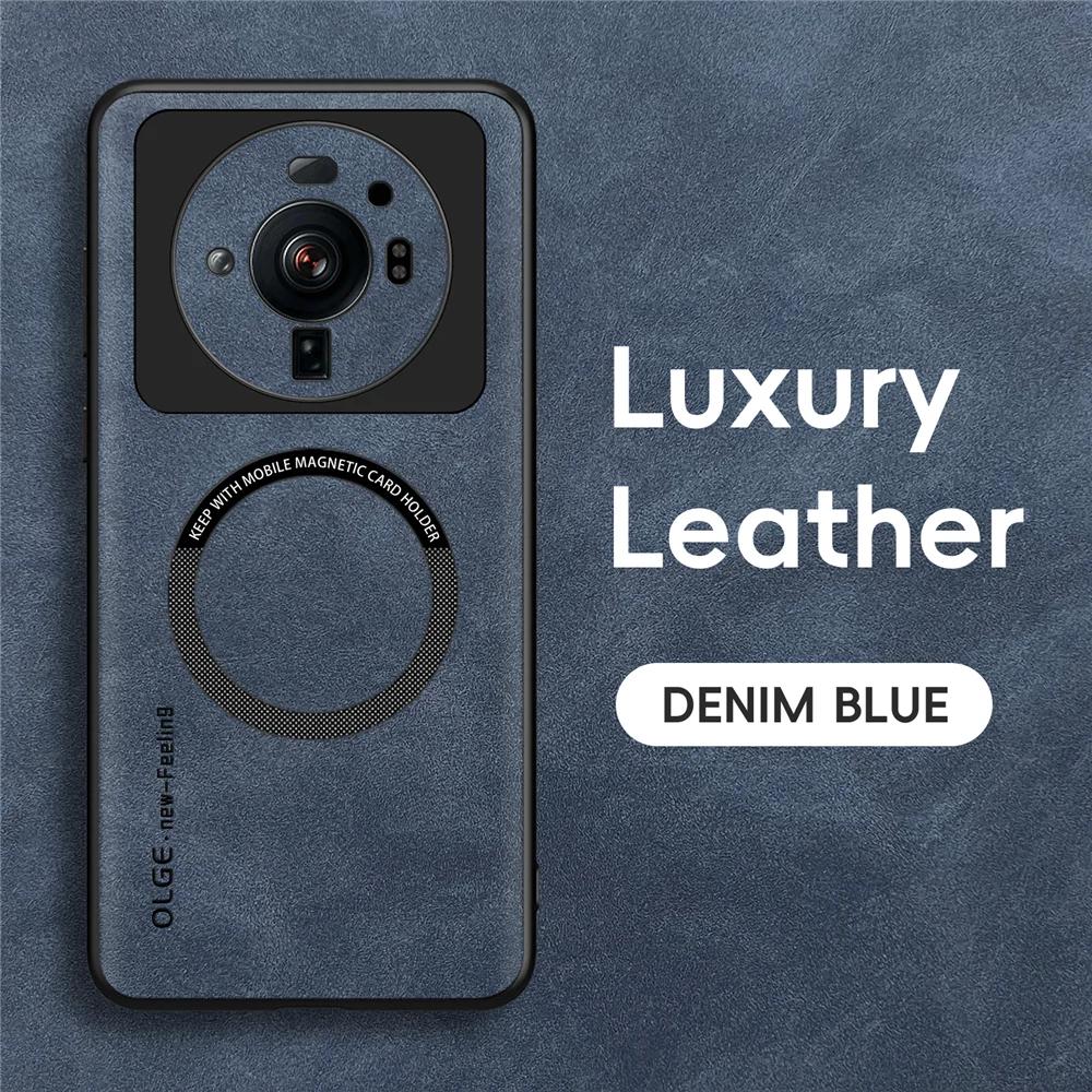 Магнитный ретро кожаный мягкий чехол для Xiaomi 12S Ultra 12SUltra 5G с беспроводной зарядкой, чехол-накладка для телефона