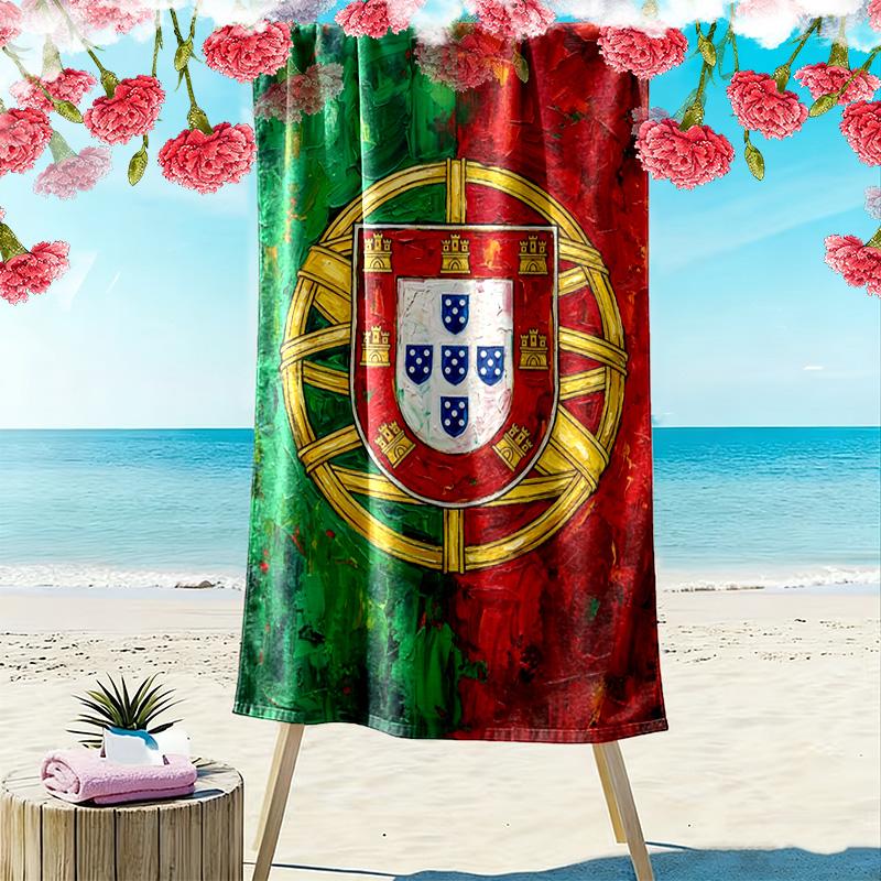 Vibrant Portuguese Heritage beach towel Outdoor camping Beach towel for vacation photos Outdoor pool towel swim quick-drying swim towel beach